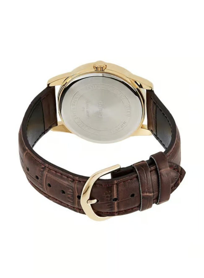 Casio Couple's Watch - MTP/LTP-V001Gl-9BUDF Yellow Dial, Brown Band - Image 5